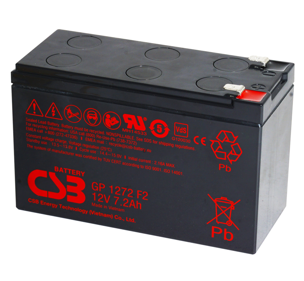 CSB GP1272 12V 7.2AH Battery